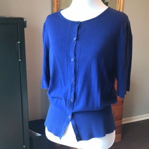 Blue cardigan